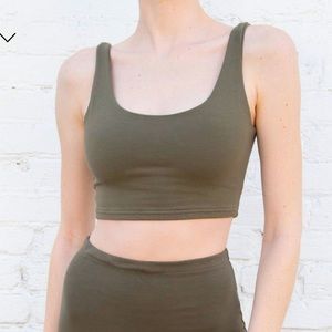 Army/Olive Green Lydia Tank from Brandy Melville.